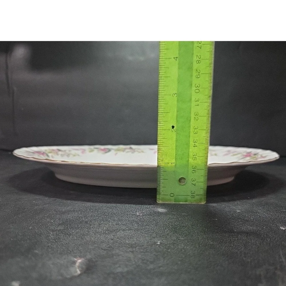 Creative Fine China Regency Rose Oval Platter #2345, Vintage Floral Servingware‎